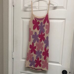 SHEIN Spaghetti Strap Pink and Purple Slip Dress